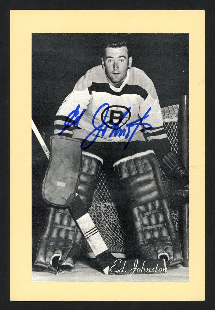 Ed Johnston Autographed 1944-63 Beehive 4.5x6.5 Photo Boston Bruins SKU #160632 - RSA