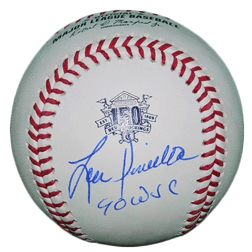Lou Piniella Autographed Reds 150th Anniversary Official Major League Baseball 90 WSC Inscription (PSA) - RSA