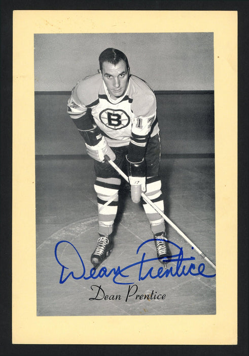 Dean Prentice Autographed 1944-63 Beehive 4.5x6.5 Photo Boston Bruins SKU #160636 - RSA