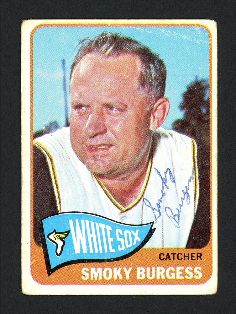 Smoky Burgess Autographed 1965 Topps Card #198 Chicago White Sox SKU #165451 - RSA