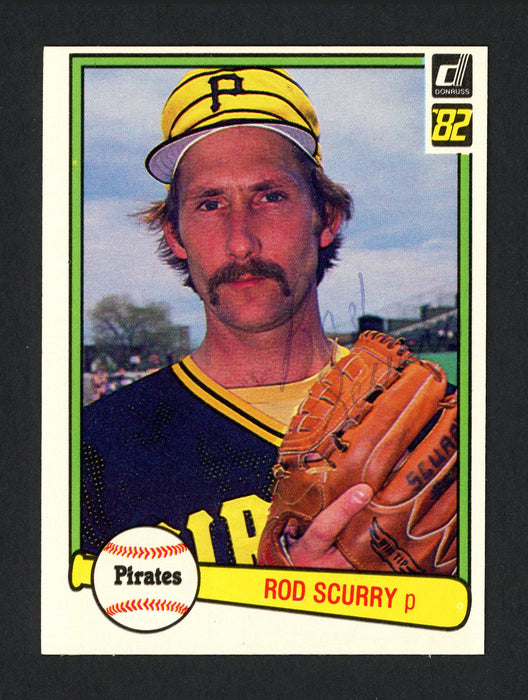 Rod Scurry Autographed 1982 Donruss Card #185 Pittsburgh Pirates SKU #165310 - RSA