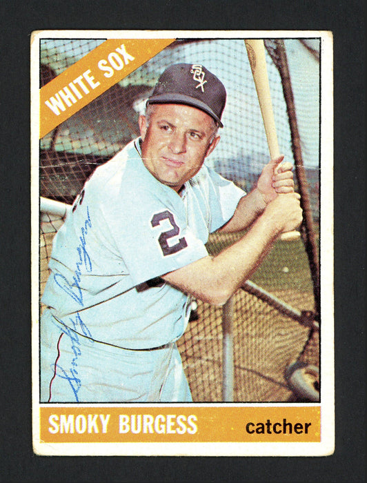 Smoky Burgess Autographed 1966 Topps Card #354 Chicago White Sox SKU #165453 - RSA