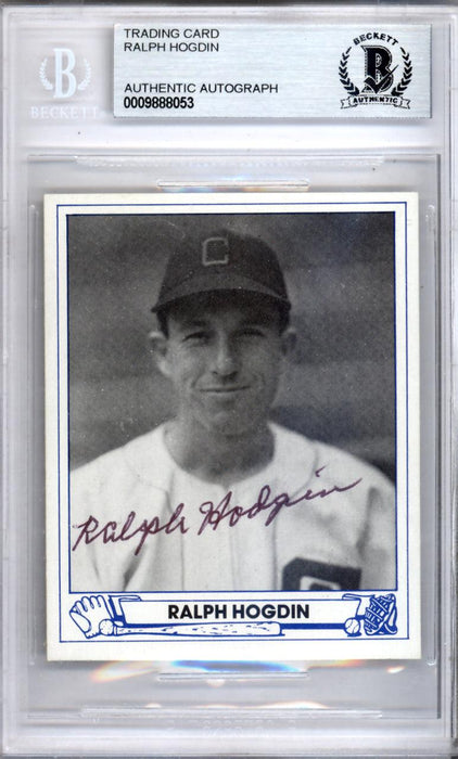 Ralph Hogdin Autographed 1983 1944 Play Ball Reprint Card #17 Chicago White Sox Beckett BAS #9888053 - RSA