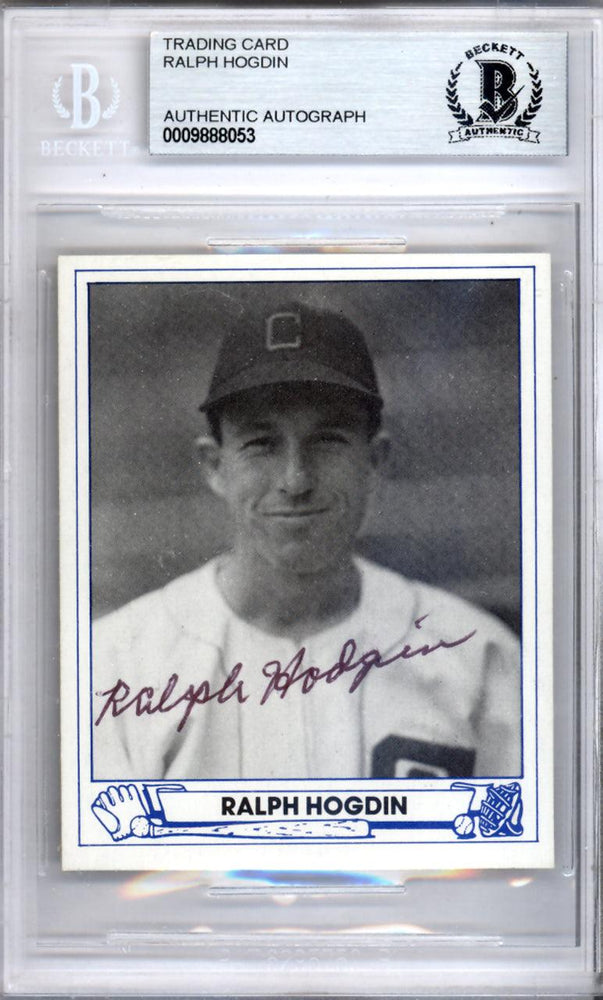 Ralph Hogdin Autographed 1983 1944 Play Ball Reprint Card #17 Chicago White Sox Beckett BAS #9888053 - RSA