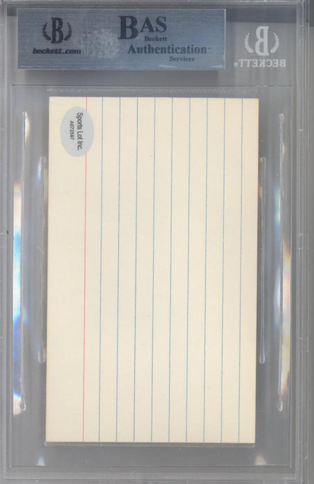 Dick "Turk" Farrell Autographed 3x5 Index Card Philadelphia Phillies Beckett BAS #9889385 - RSA