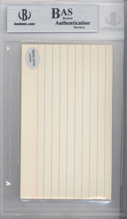 Dick "Turk" Farrell Autographed 3x5 Index Card Philadelphia Phillies Beckett BAS #9889386 - RSA