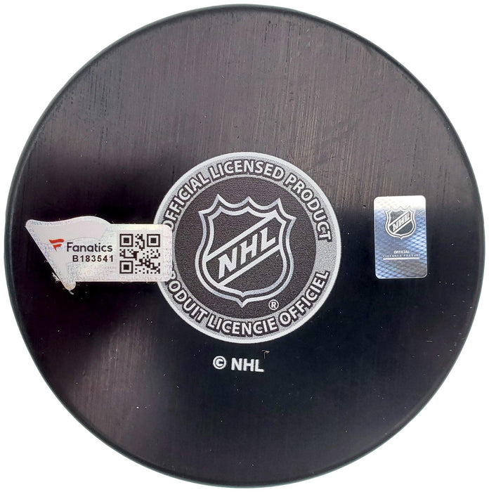 Morgan Geekie Autographed Official Seattle Kraken Logo Hockey Puck Fanatics Holo Stock #197089 - RSA