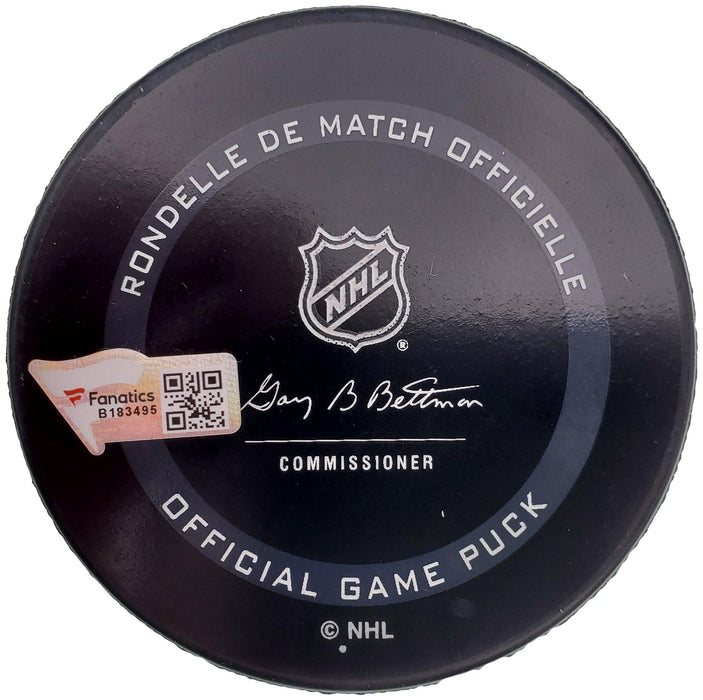 Morgan Geekie Autographed Official Seattle Kraken Logo Hockey Puck Fanatics Holo Stock #197090 - RSA