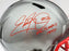 Eddie George Autographed Ohio State Buckeyes Flash Silver Full Size Replica Speed Helmet "Heisman 1995" Beckett BAS QR Stock #197134 - RSA