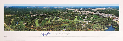 Hideki Matsuyama Autographed Framed 12x36 Panoramic Photo Augusta 2021 Masters Beckett BAS Stock #201283 - RSA