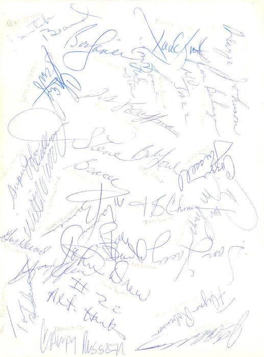 1970's NBA/ABA Greats Autographed 8.5x11 Photo With 24 Total signatures Including John Williamson Beckett BAS #A06359 - RSA