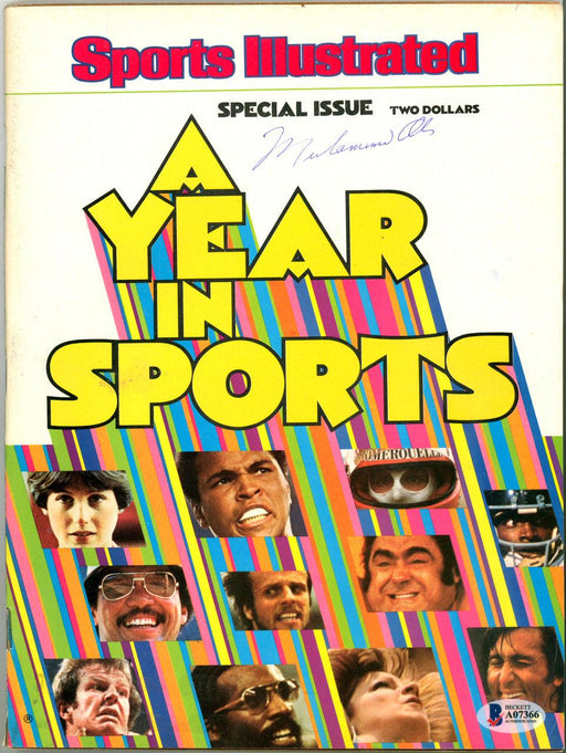 Muhammad Ali Autographed Sports Illustrated Magazine Vintage Beckett BAS #A07366 - RSA