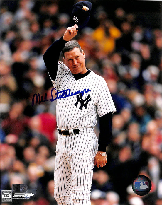 mel stottlemyre signed 8x10 photo aiv certificate of authenticity