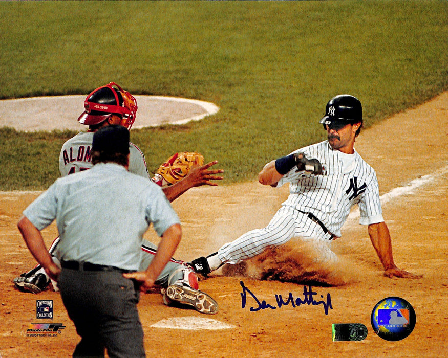 don mattingly signed 8x10 photo aiv certificate of authenticity