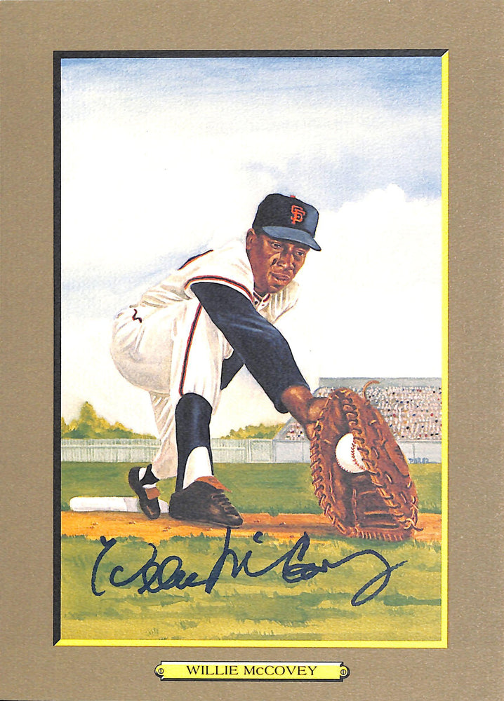 willie mccovey signed perez steele great moments card 22 limited ed 46385000 aiv aa16527 certificate of authenticity