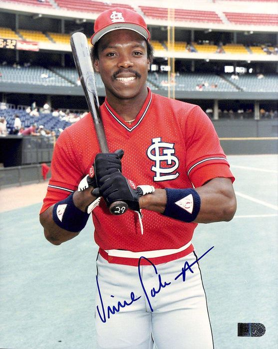 vince coleman signed 8x10 aiv aa16975 certificate of authenticity