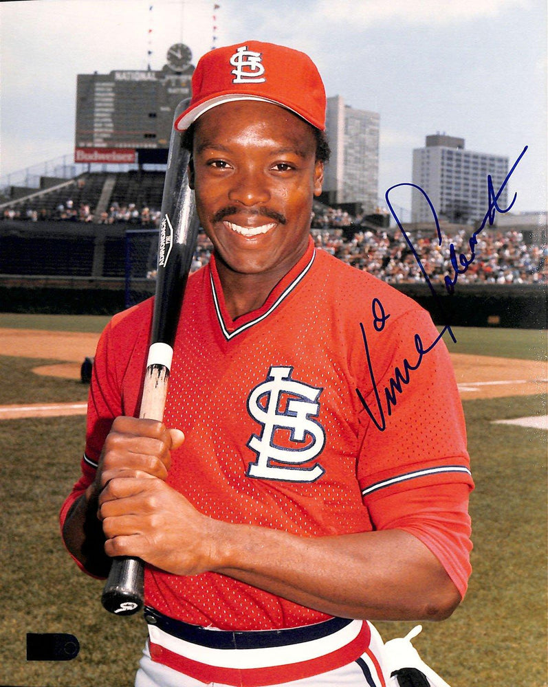 vince coleman signed 8x10 aiv aa16976 certificate of authenticity