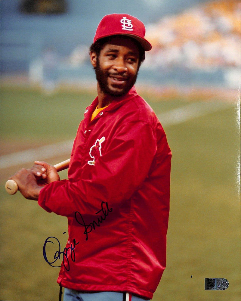 ozzie smith signed 8x10 aiv aa17003 certificate of authenticity