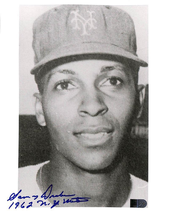 sammy drake signed and inscribed 1962 ny mets 8x10 aiv certificate of authenticity
