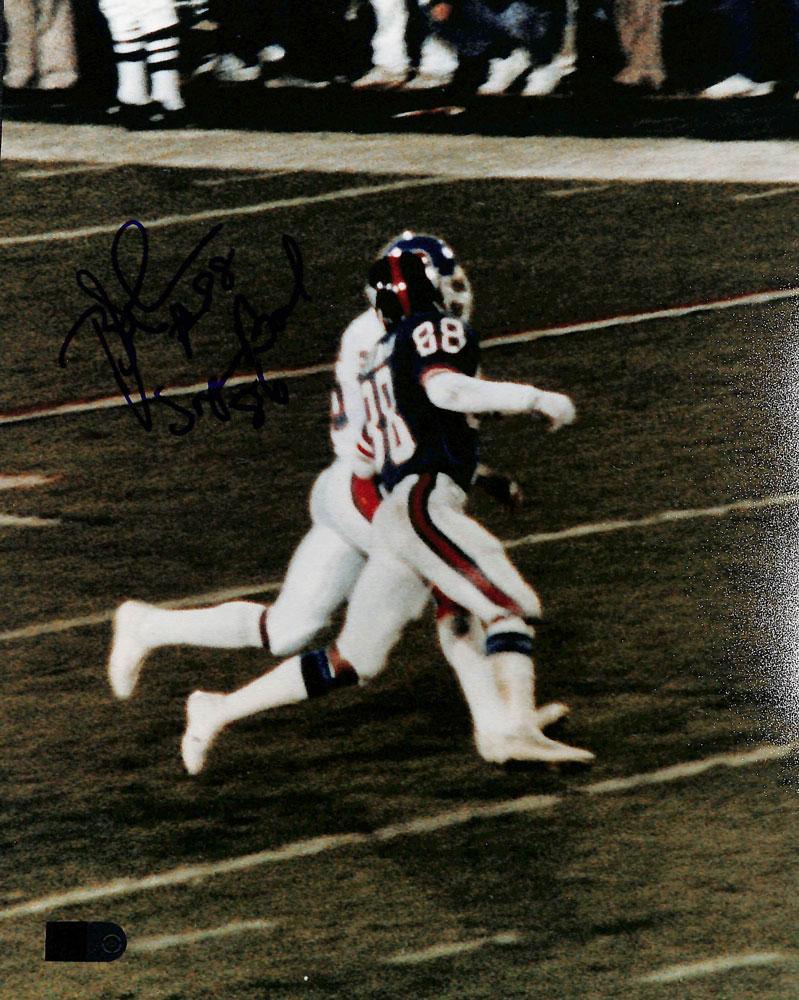 bobby johnson signed and inscribed 88 1986 super bowl 8x10 aiv certificate of authenticity