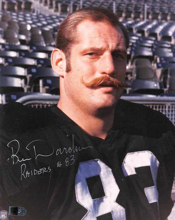 ben davidson signed and inscribed raiders 83 8x10 aiv certificate of authenticity