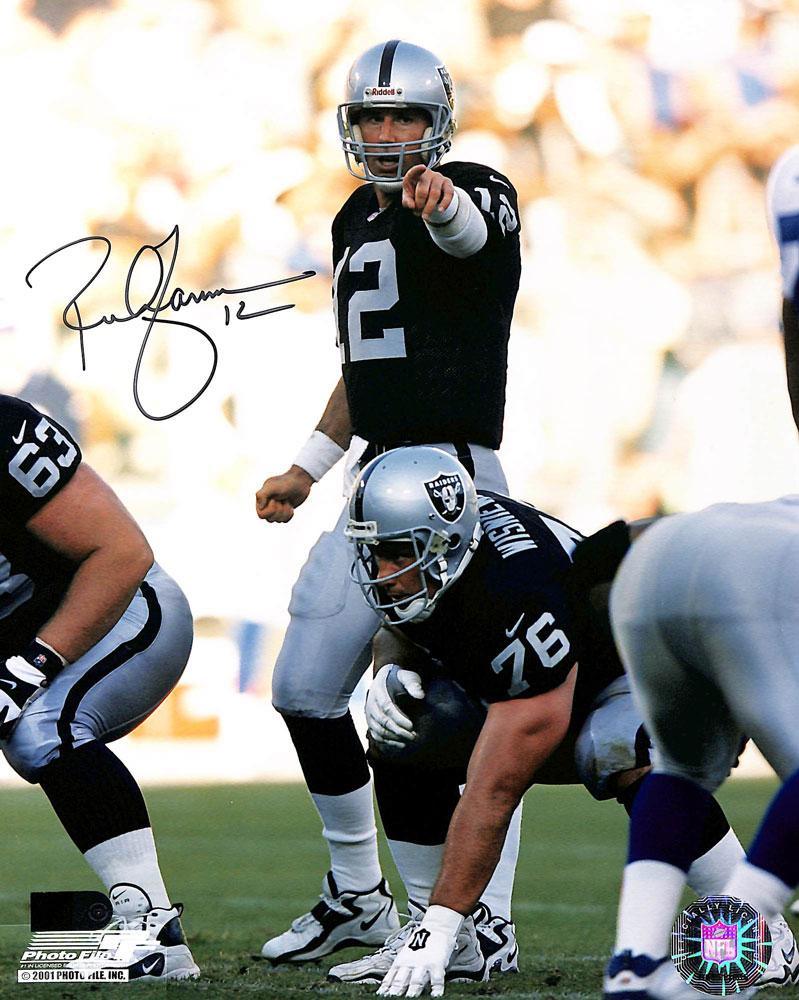 rich gannon signed and inscribed 12 8x10 pointing aiv certificate of authenticity