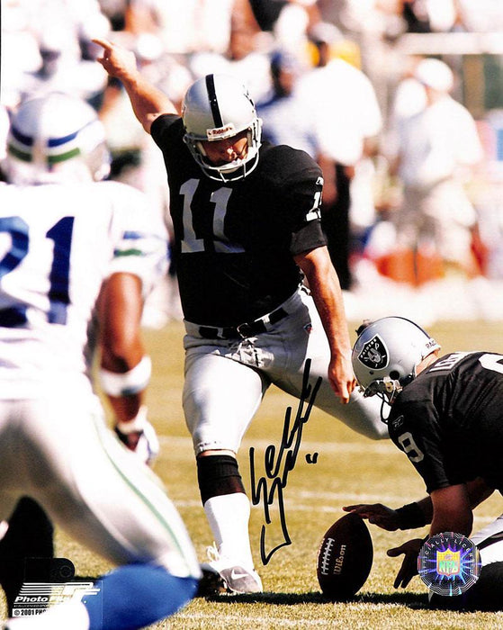 sebastian janikowski signed and inscribed 11 8x10 aiv certificate of authenticity