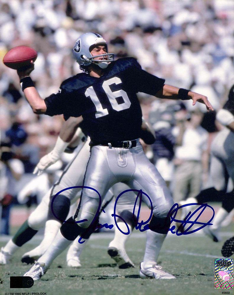 jim plunkett signed 8x10 aiv certificate of authenticity