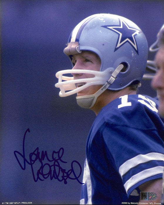 lance rentzel signed 8x10 aiv certificate of authenticity