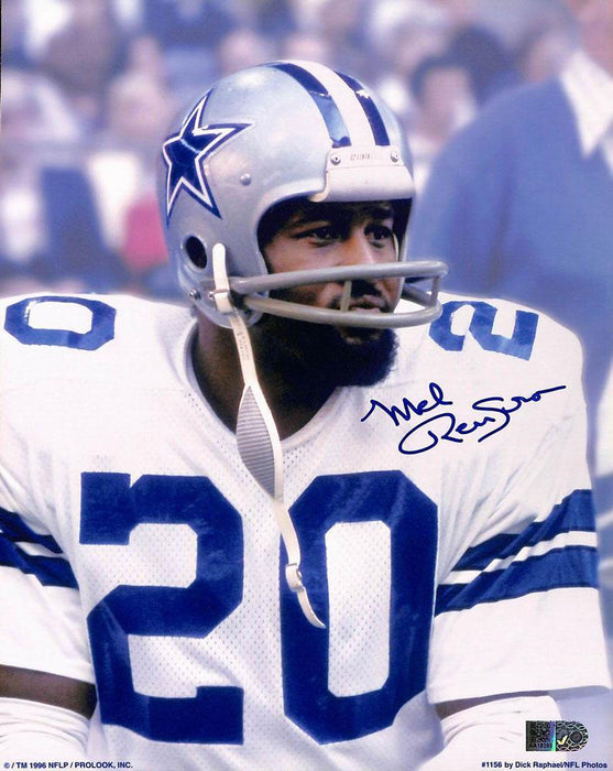 mel renfro signed 8x10 sideline aiv certificate of authenticity