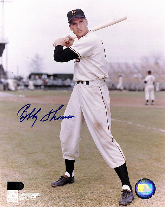 bobby thomson signed 8x10 aiv certificate of authenticity