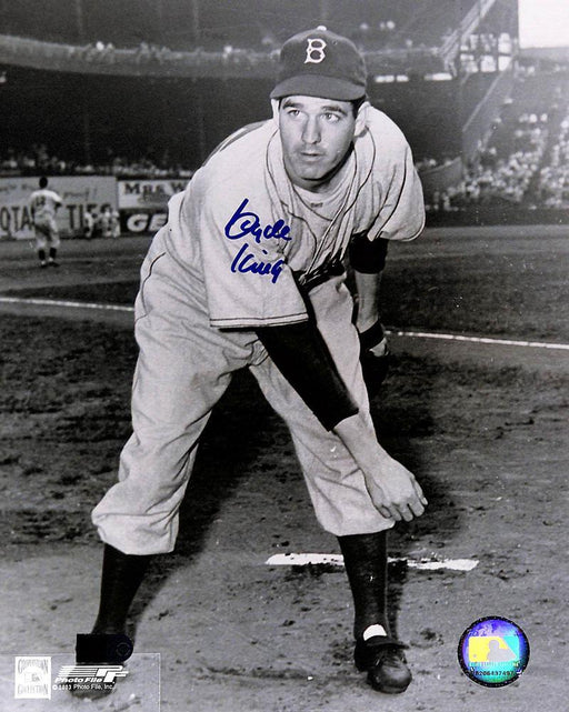 clyde king signed 8x10 dodgers aiv certificate of authenticity