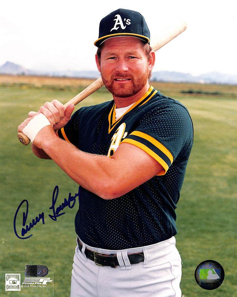 carney lansford signed 8x10 aiv certificate of authenticity