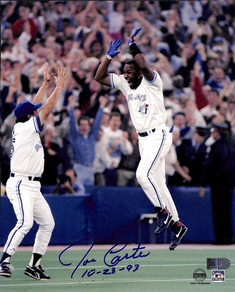 joe carter signed and inscribed 34265 8x10 aiv certificate of authenticity