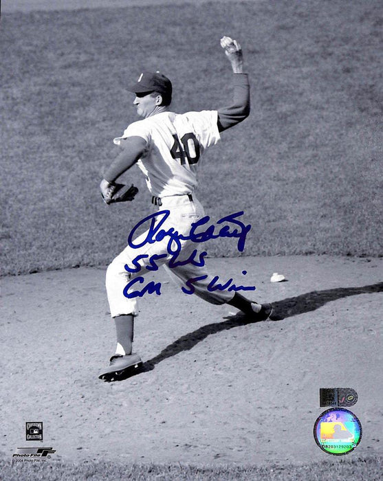 roger craig signed and inscribed 1955 ws gm 5 win 8x10 aiv certificate of authenticity