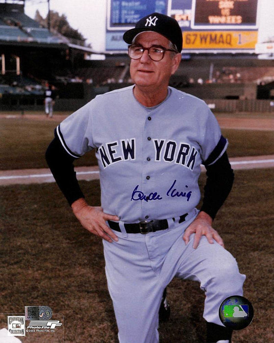 clyde king signed 8x10 yankees aiv certificate of authenticity