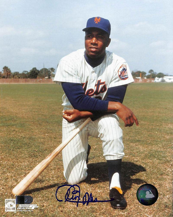 cleon jones signed 8x10 aiv certificate of authenticity