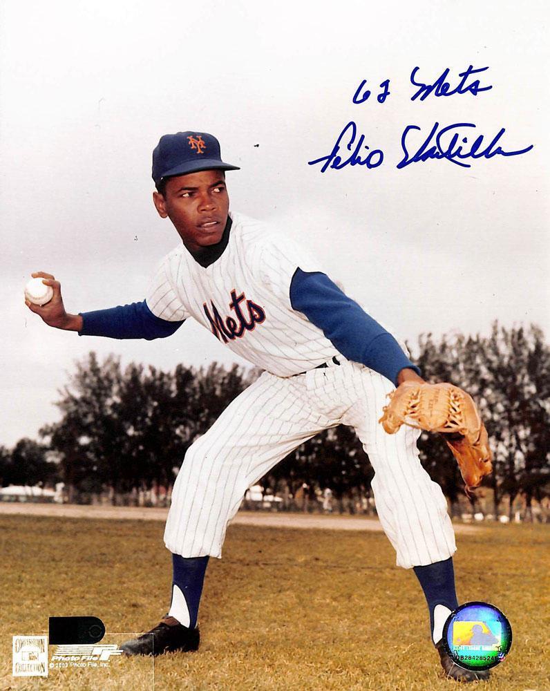 felix mantilla signed and inscribed 1962 mets 8x10 aiv certificate of authenticity