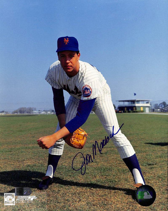 jon matlack signed 8x10 aiv certificate of authenticity