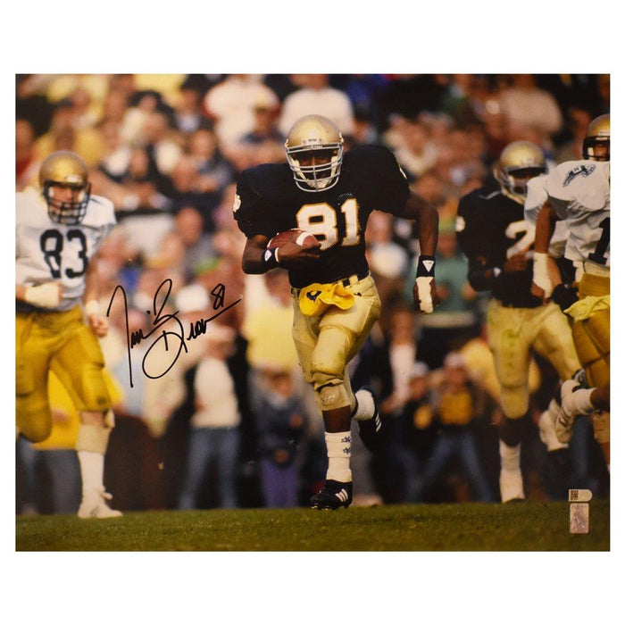 tim brown signed 16x20 notre dame aiv certificate of authenticity