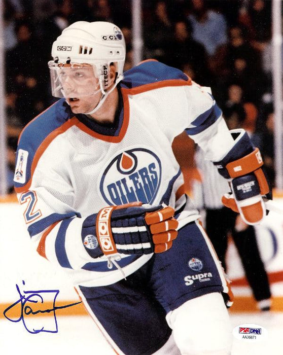 Jimmy Carson Autographed 8x10 Photo Edmonton Oilers PSA/DNA #AA36871 - RSA