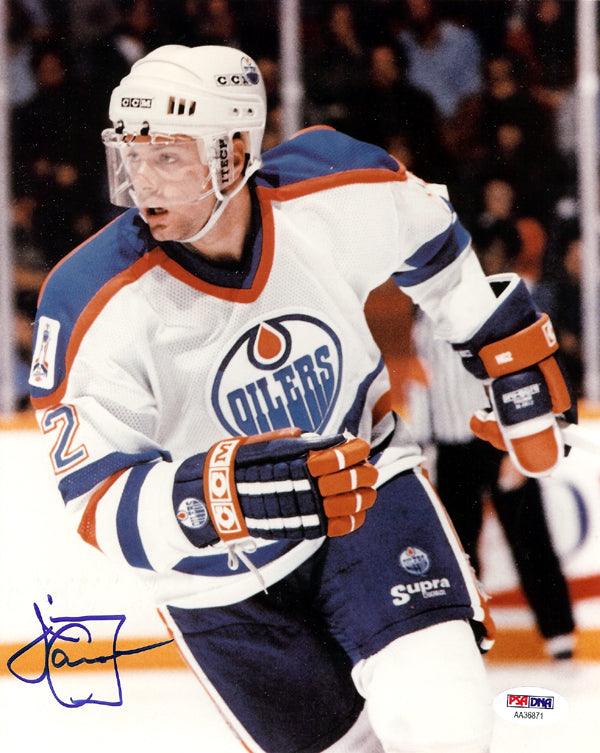 Jimmy Carson Autographed 8x10 Photo Edmonton Oilers PSA/DNA #AA36871 - RSA