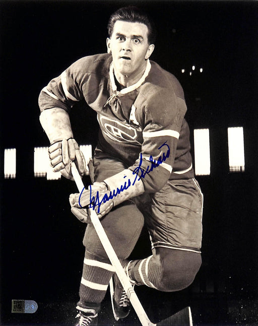 maurice richard signed 8x10 photo black & white aiv certificate of authenticity