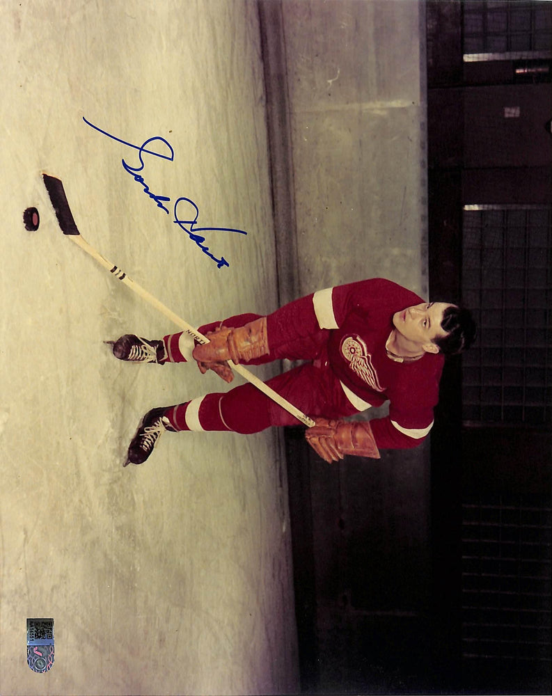 gordie howe signed 8x10 photo bent aiv aa 14551 certificate of authenticity