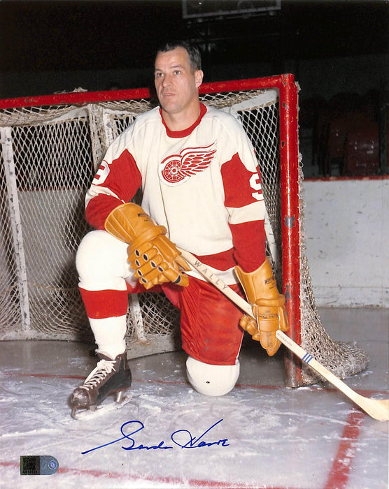gordie howe signed 8x10 photo net aiv certificate of authenticity