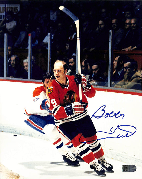 bobby hull signed 8x10 photo stick aiv certificate of authenticity