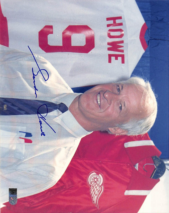 gordie howe signed 8x10 photo aiv aa 14575 certificate of authenticity
