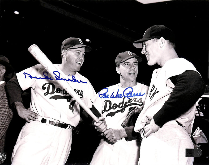 duke snider & pee wee reese signed 8x10 photo aiv aa 14691 certificate of authenticity