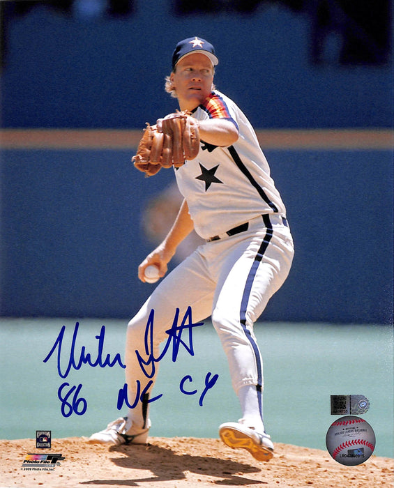 mike scott signed 8x10 photo 82 nl cy inscription aiv certificate of authenticity