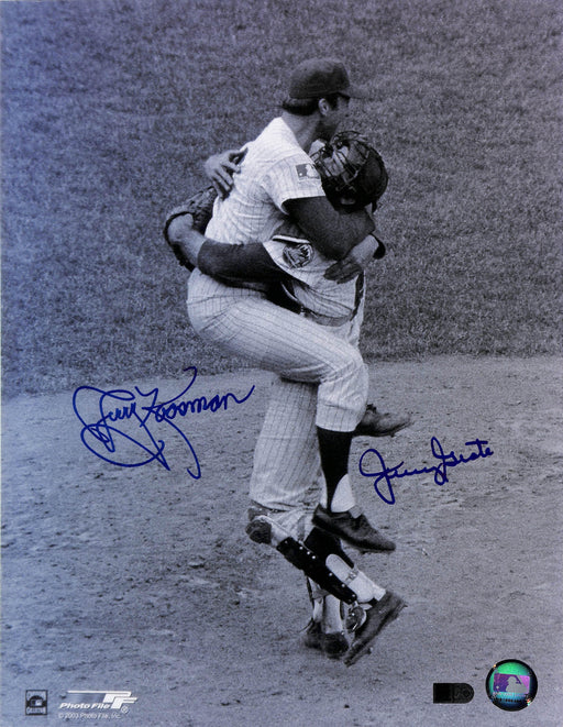 jerry grote & jerry koosman signed 11x14 photo aiv aa 14899 certificate of authenticity